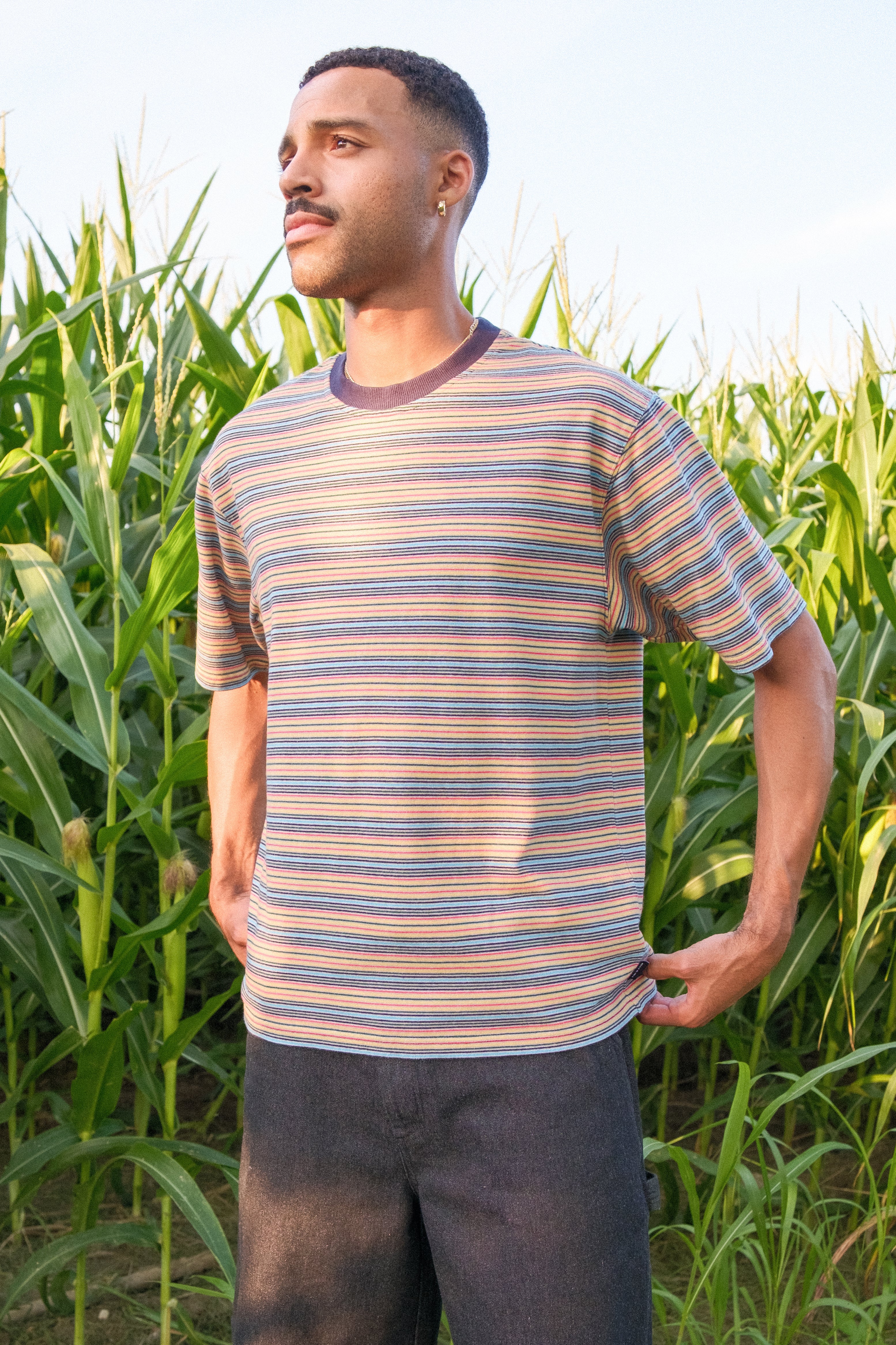 Bert Striped Tee [Navy] - Image 2