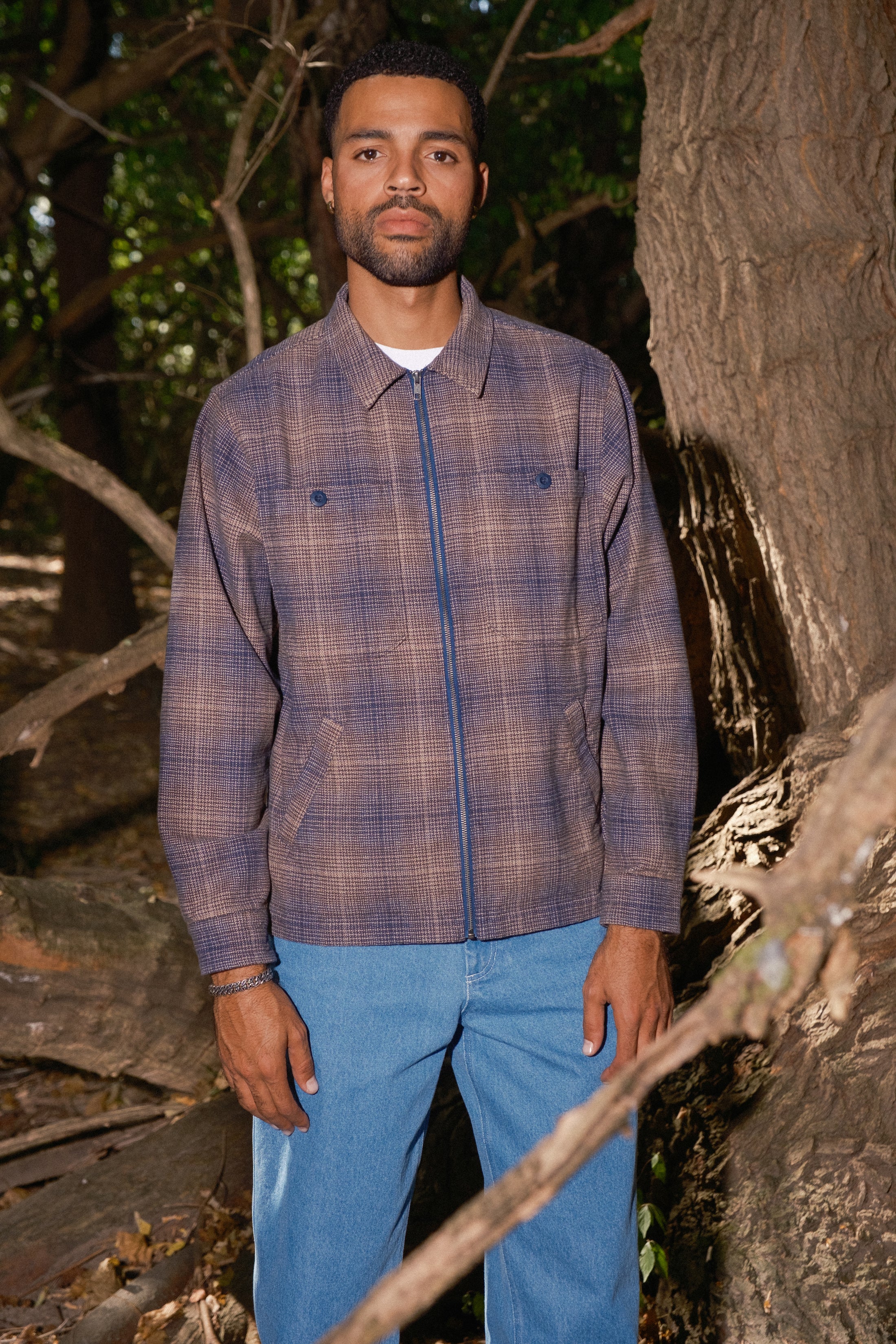 Grain Full Zip Shirt Jacket [Navy] - Image 3