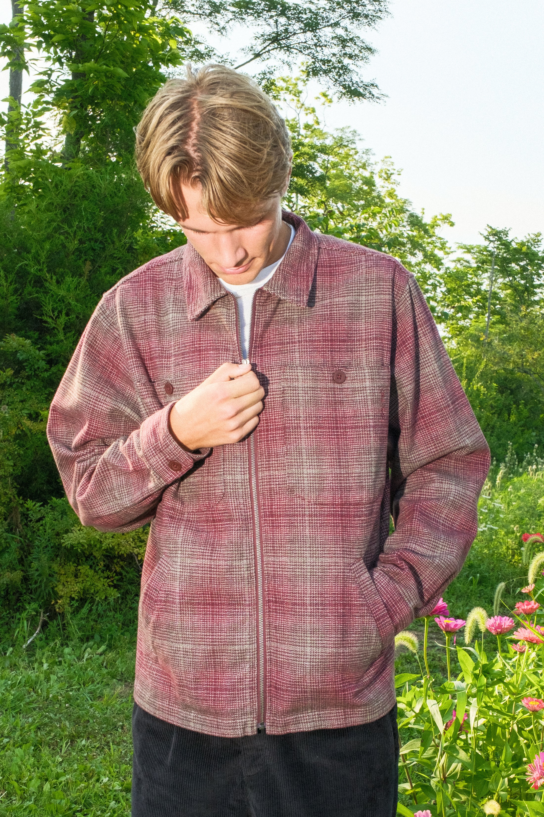 Grain Full Zip Shirt Jacket [Oxblood] - Image 2