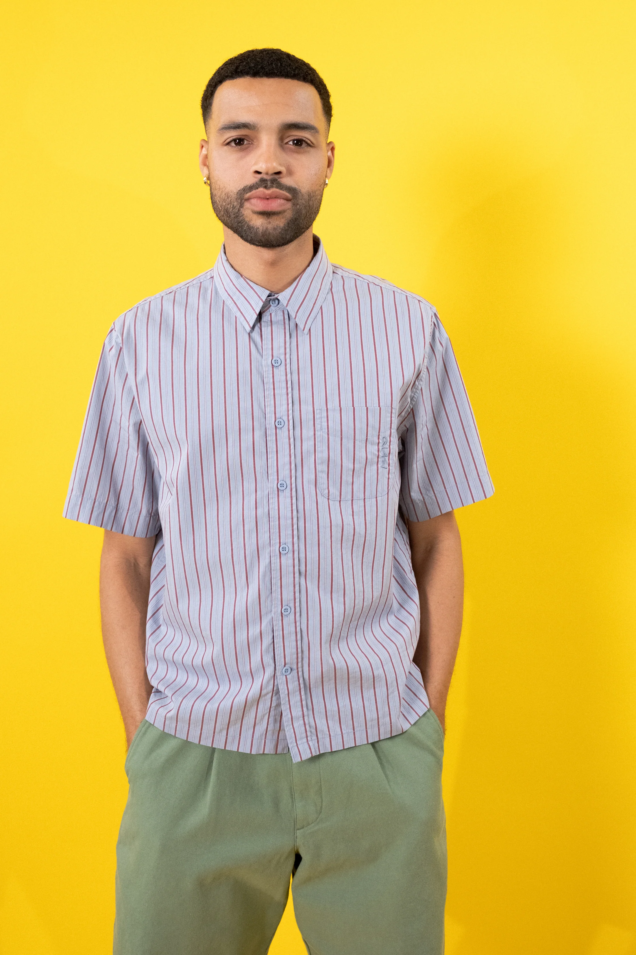 Kalvin Short Sleeve Button Up Shirt [Blue] - Image 2