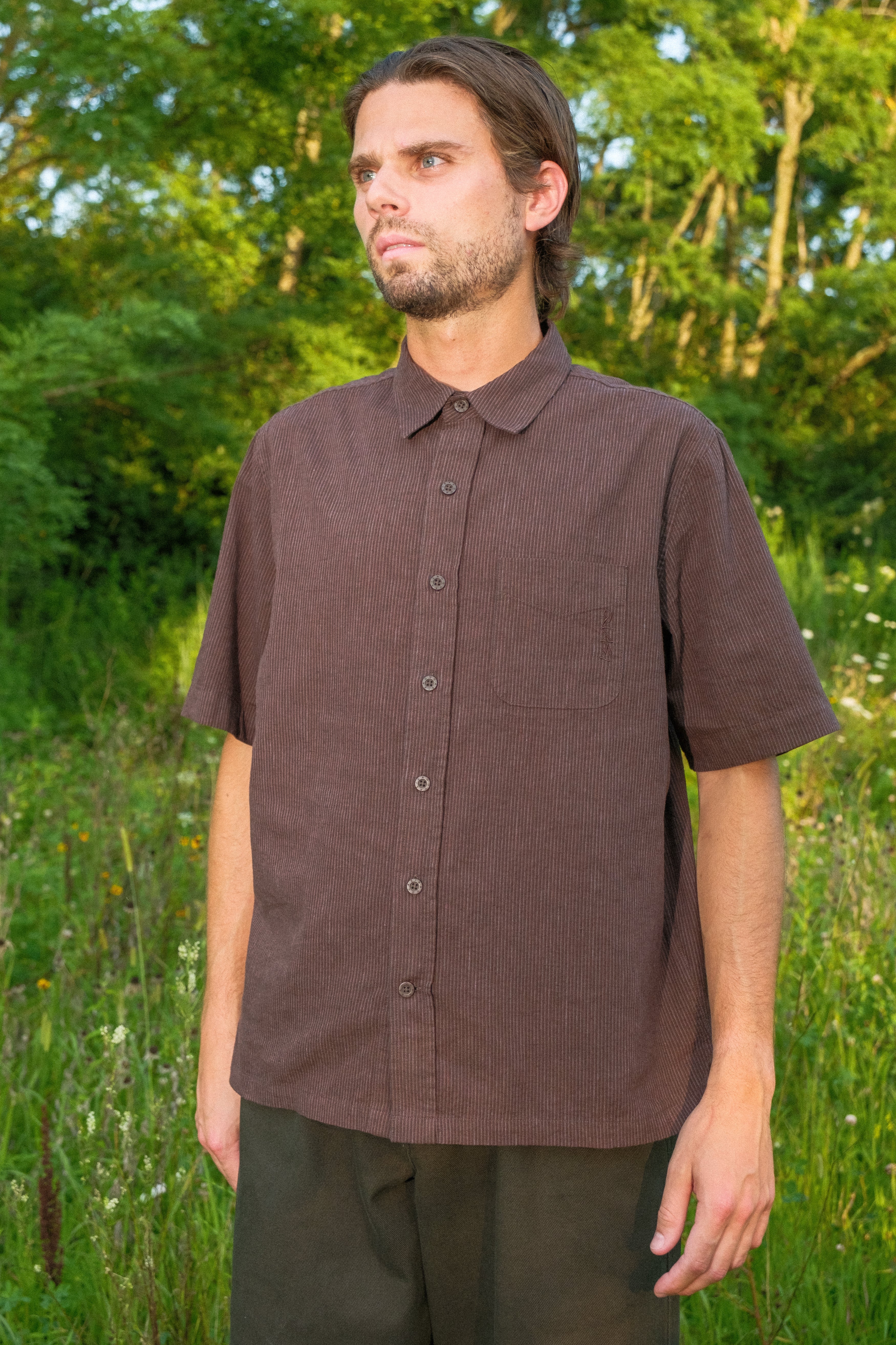 Kalvin Short Sleeve Button Up Shirt [Hickory] - Image 2